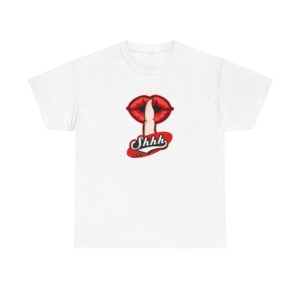 Shhh Lips Girls Cream T shirt