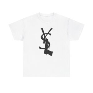 Yves Saint Laurent white gun T shirt