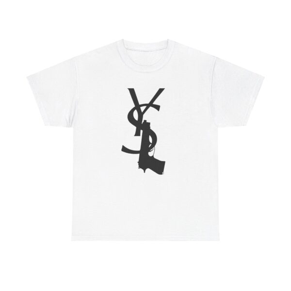 Yves Saint Laurent white gun T shirt