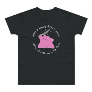 Ditto Holding Knife Pokemon T-shirt